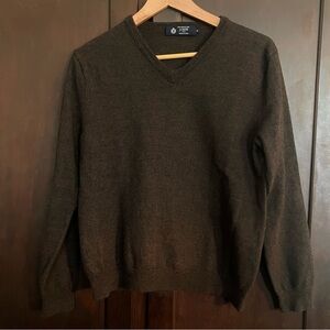 J. Crew Brown Merino wool V-Neck Sweater